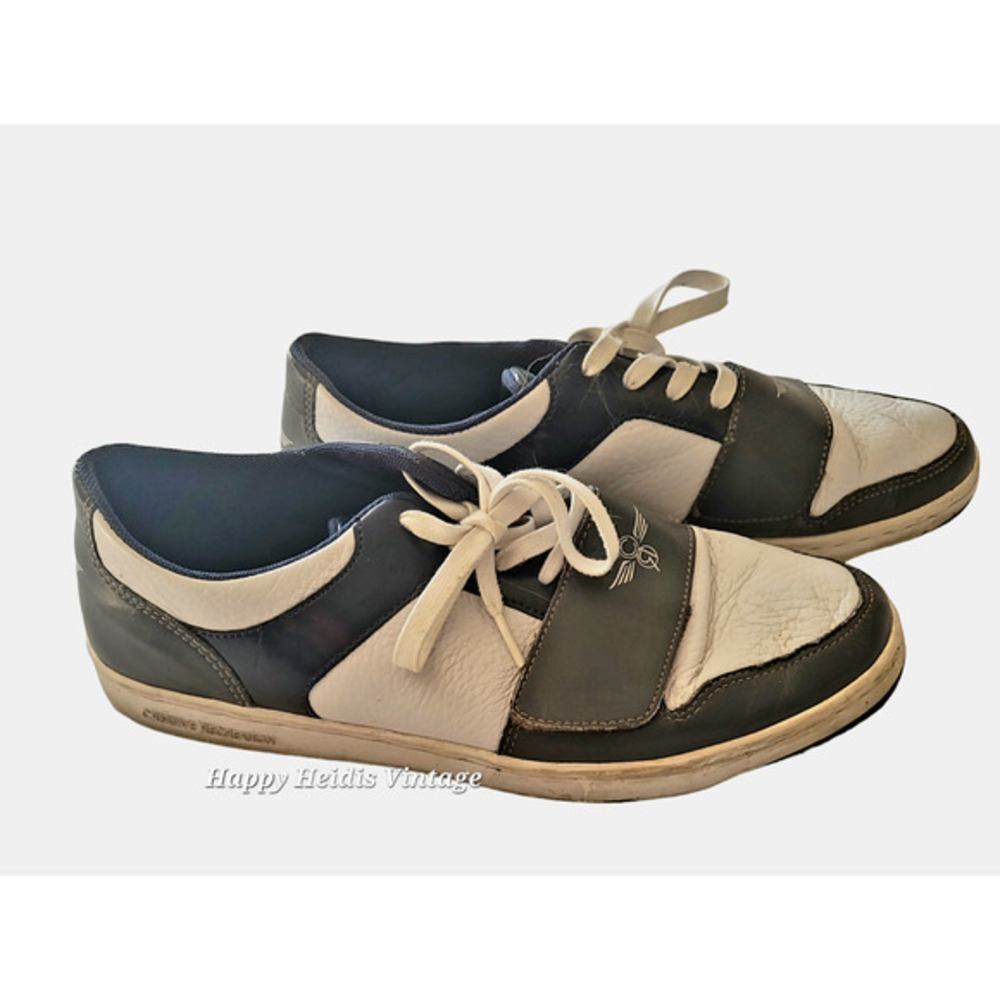 Creative Recreation Men's Gray White‎ Leather Two Tone Lace Up Low Top Sneaker